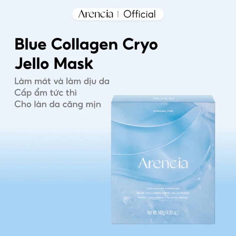 Mặt Nạ Arencia Blue Collagen Cryo Jello Mask 4 Miếng Cấp Ẩm, Chăm Sóc Da