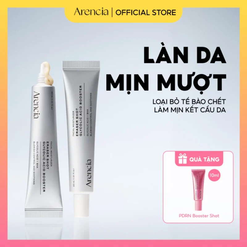Tinh Chất Arencia Eraser Shot Glycolic Acid Booster 30ml Làm Mịn Da