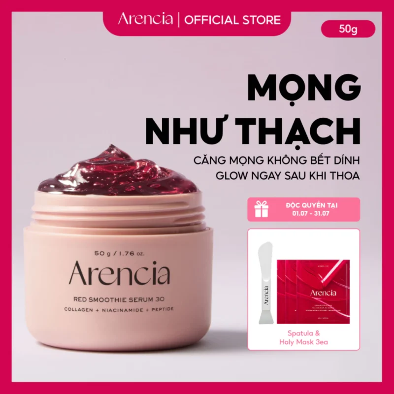 Tinh Chất Arencia Red Smoothie Serum 30 50g Cho Da Căng Bóng