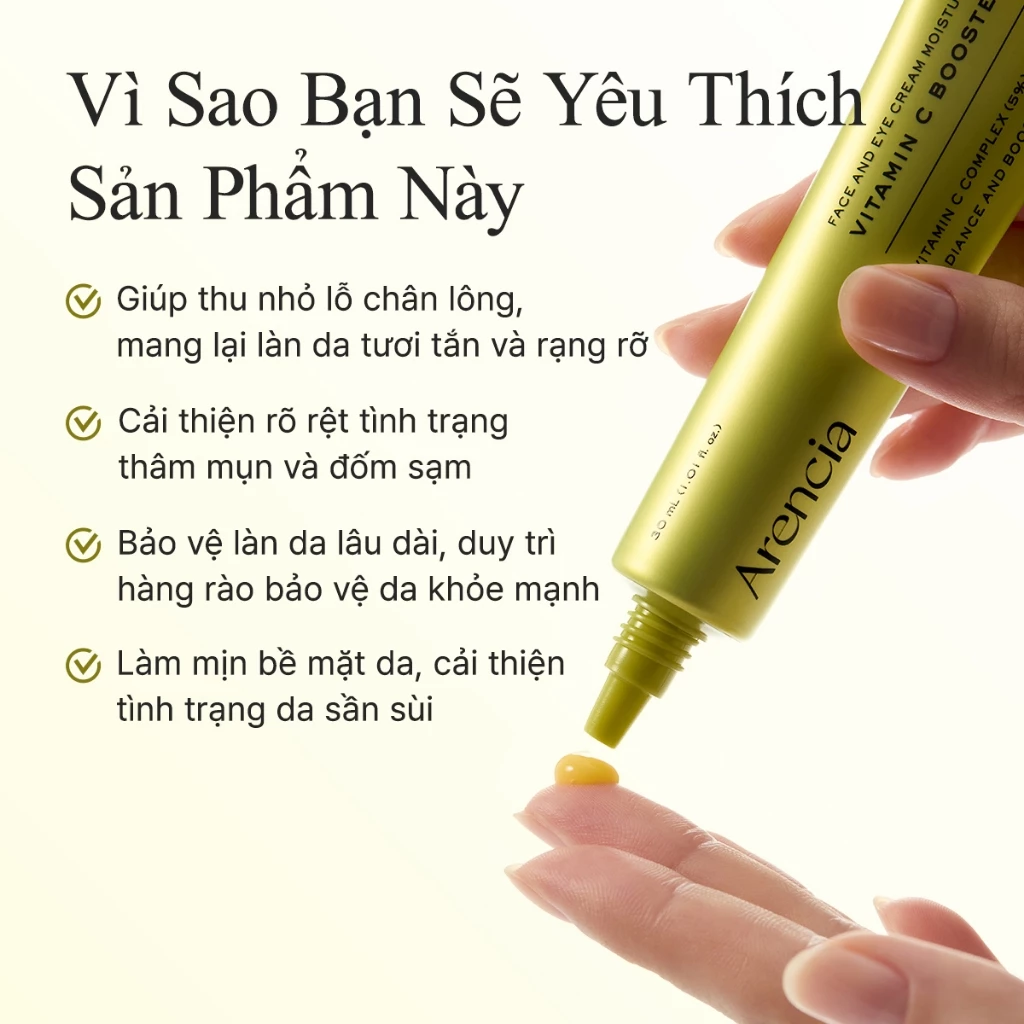 Lý do nên sử dụng Arencia Vitamin C Booster Shot 30ml