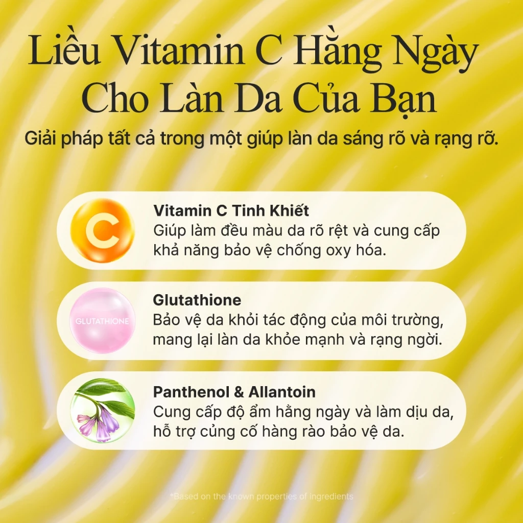 Thành phần Arencia Vitamin C Booster Shot Serum dưỡng da mờ thâm 30ml