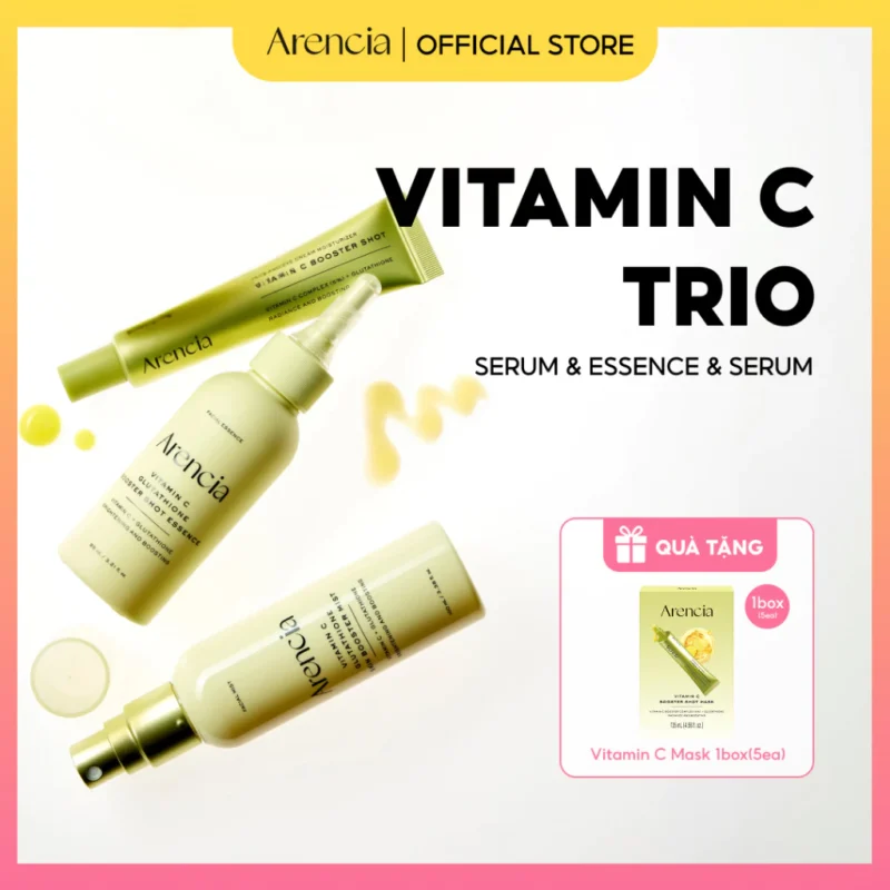 Bộ Chăm Sóc Da Arencia Vitamin C Booster Trio Dưỡng Sáng Da