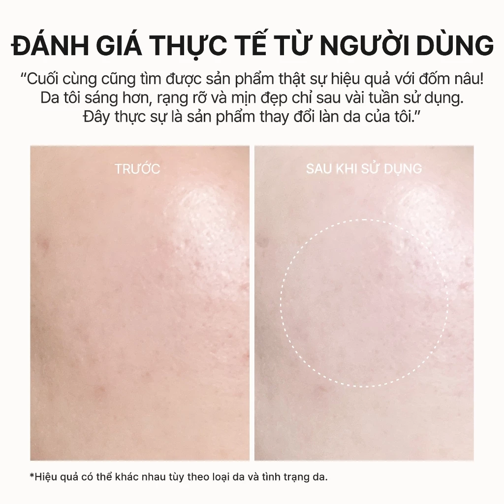 Kết quả thực tế khi sử dụng Arencia Vitamin C Glow Booster Gel Cream