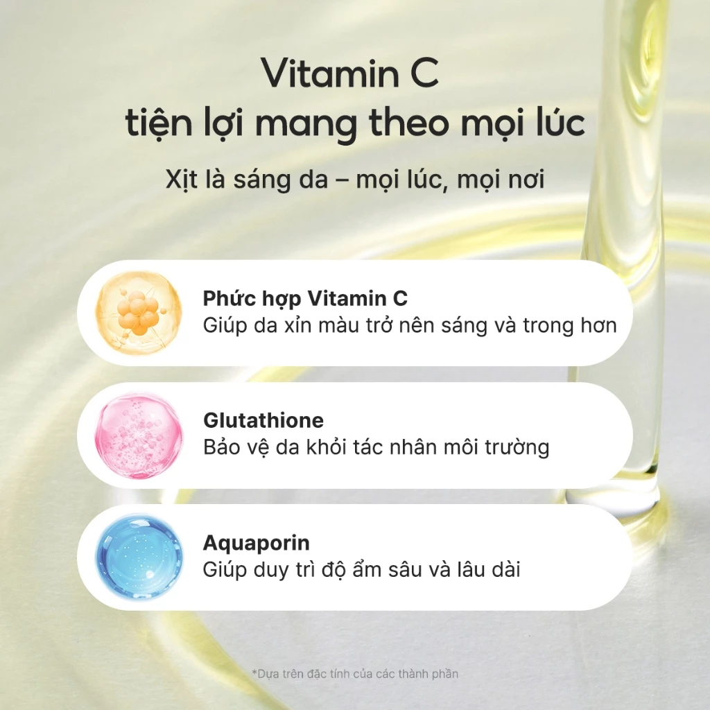 thành phần glutathione Nước Hoa Hồng Arencia Vitamin C Skin Booster 55ml Cấp Ẩm, Dưỡng Sáng Nutrimea Glutathion & NAC